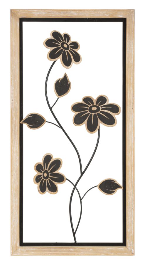 Mauro Ferretti Pannello in Ferro e Legno Girish -b- 30 x 2,5 x 60 cm