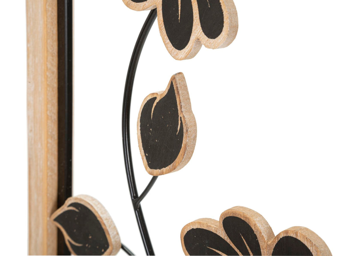 Mauro Ferretti Pannello in Ferro e Legno Girish -b- 30 x 2,5 x 60 cm