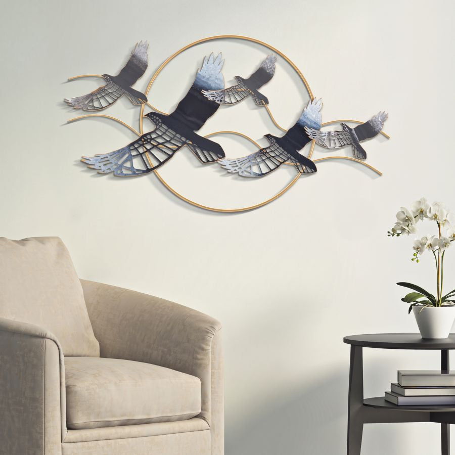 Mauro Ferretti Pannello in Ferro Bird 91 x 7 x 50 cm