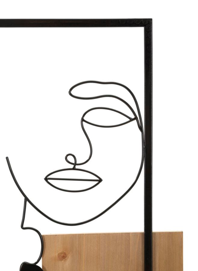 Pannello da muro faces ferro e wood cm 63x2x90