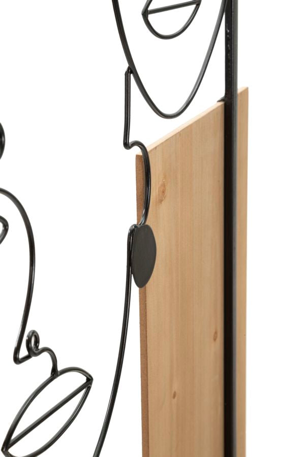 Pannello da muro faces ferro e wood cm 63x2x90
