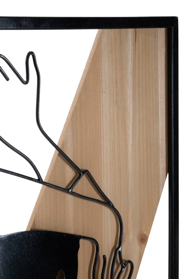 Pannello da muro strip -a- ferro e wood cm 50x2x90
