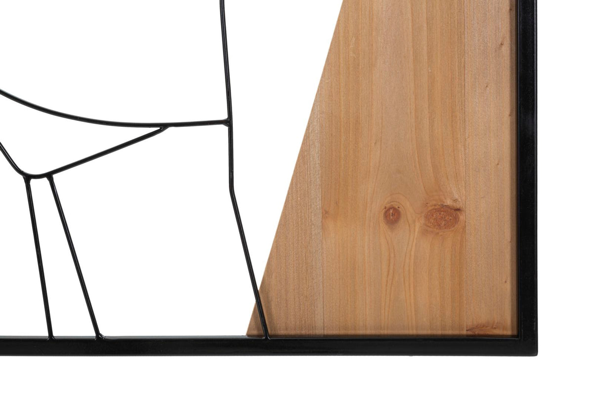 Pannello da muro strip -b- ferro e wood cm 50x2x90