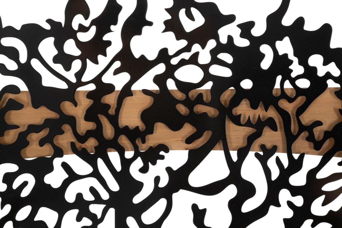 Pannello da muro tree ferro e wood set 3pz cm 176x2x90 (63x2x90-50x2x90)