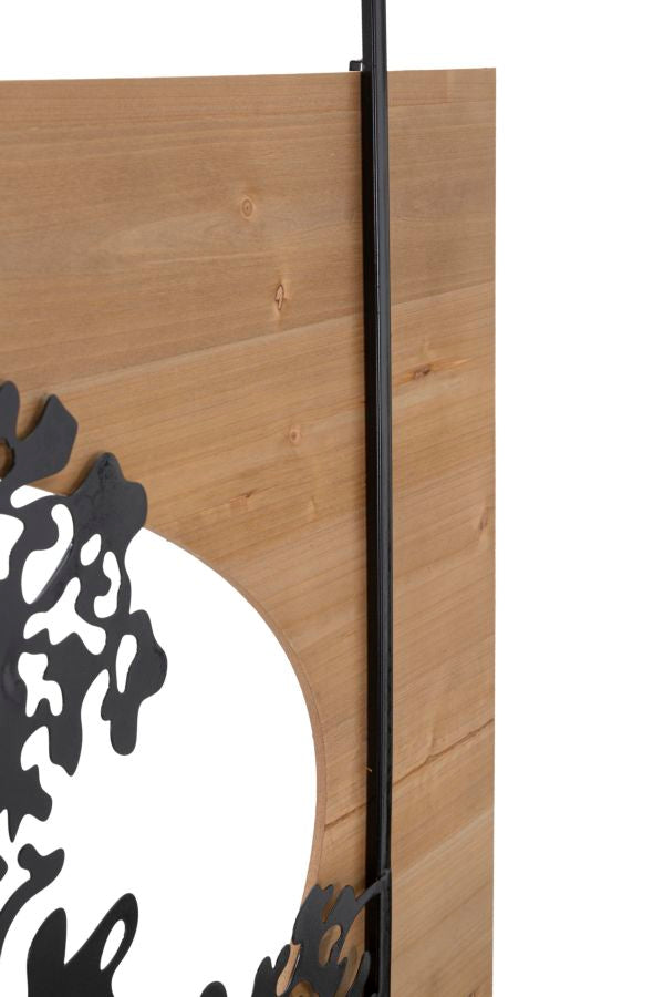 Pannello da muro tree ferro e wood set 3pz cm 176x2x90 (63x2x90-50x2x90)