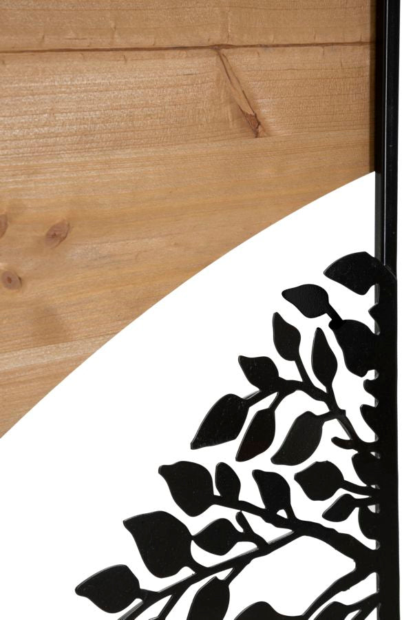 Pannello da muro arc ferro e wood set 3pz cm 105x2x70 (35x2x70)