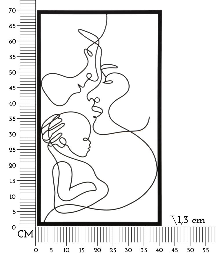 Pannello da muro family cm 40x1,3x70