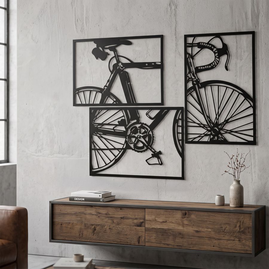 Pannello da muro bike set 3pz cm 40x1,3x60 (singolo pz)