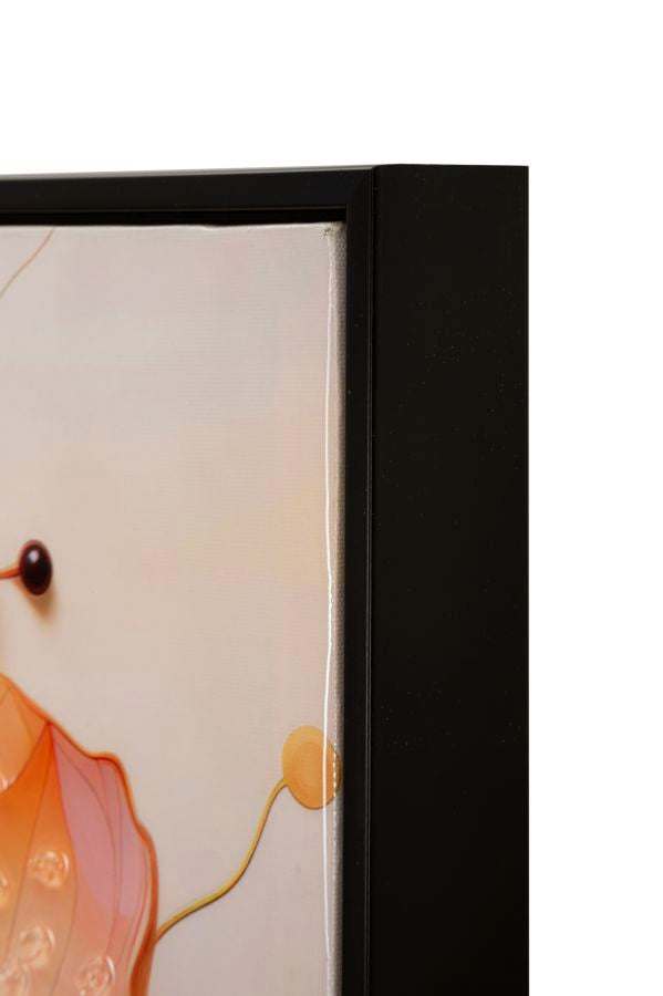 Dipinto su tela laccato narcy -a- c/cornice cm 82x4x82