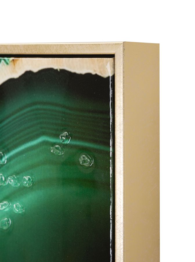 Dipinto su tela laccato smeraldy -b- c/cornice cm 82x4x62