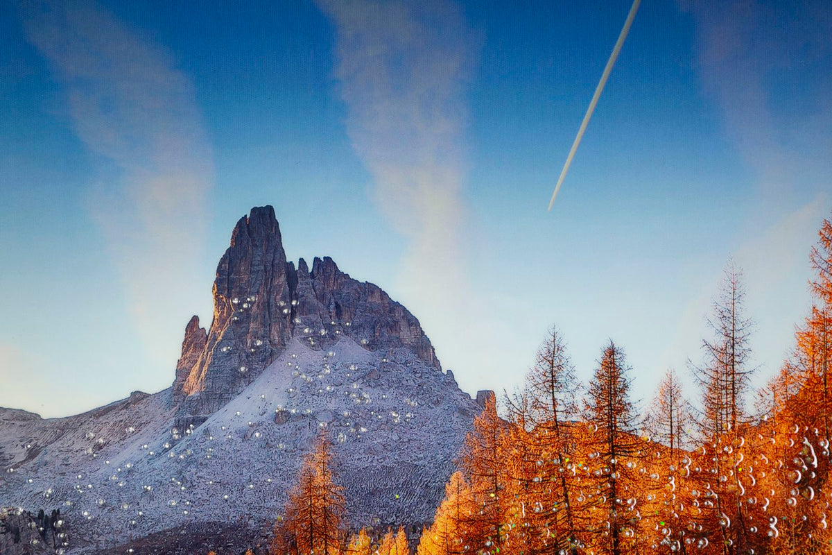 Stampa su tela laccata c/cornice lake cm 90x4x60