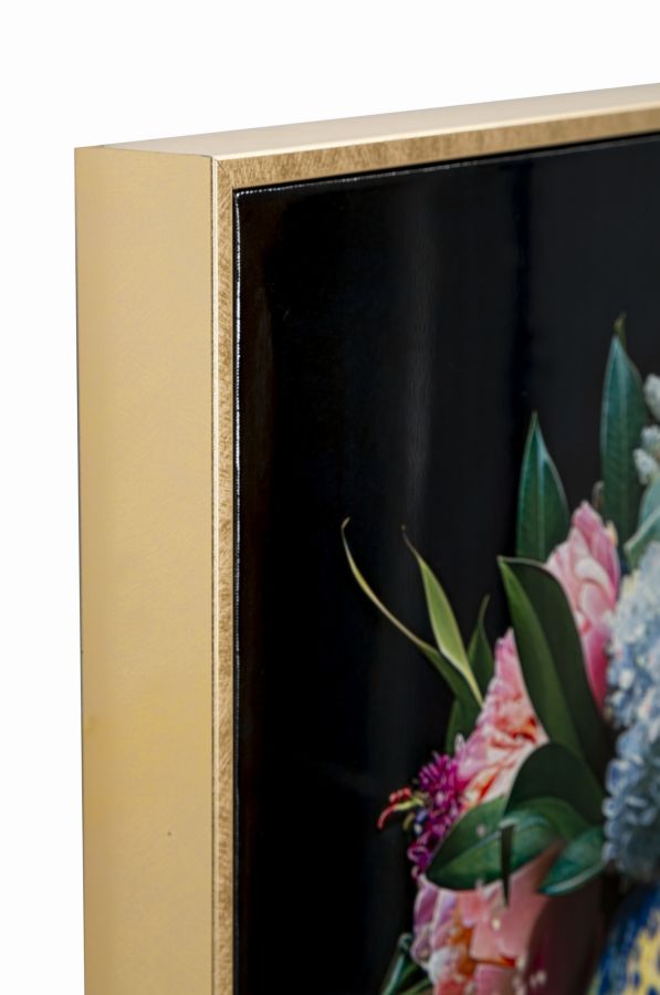 Dipinto su tela laccato moira c/cornice -b- cm 52x4x102