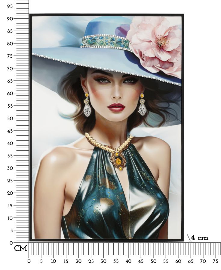Dipinto su tela laccato pam c/cornice -a- cm 62x4x92