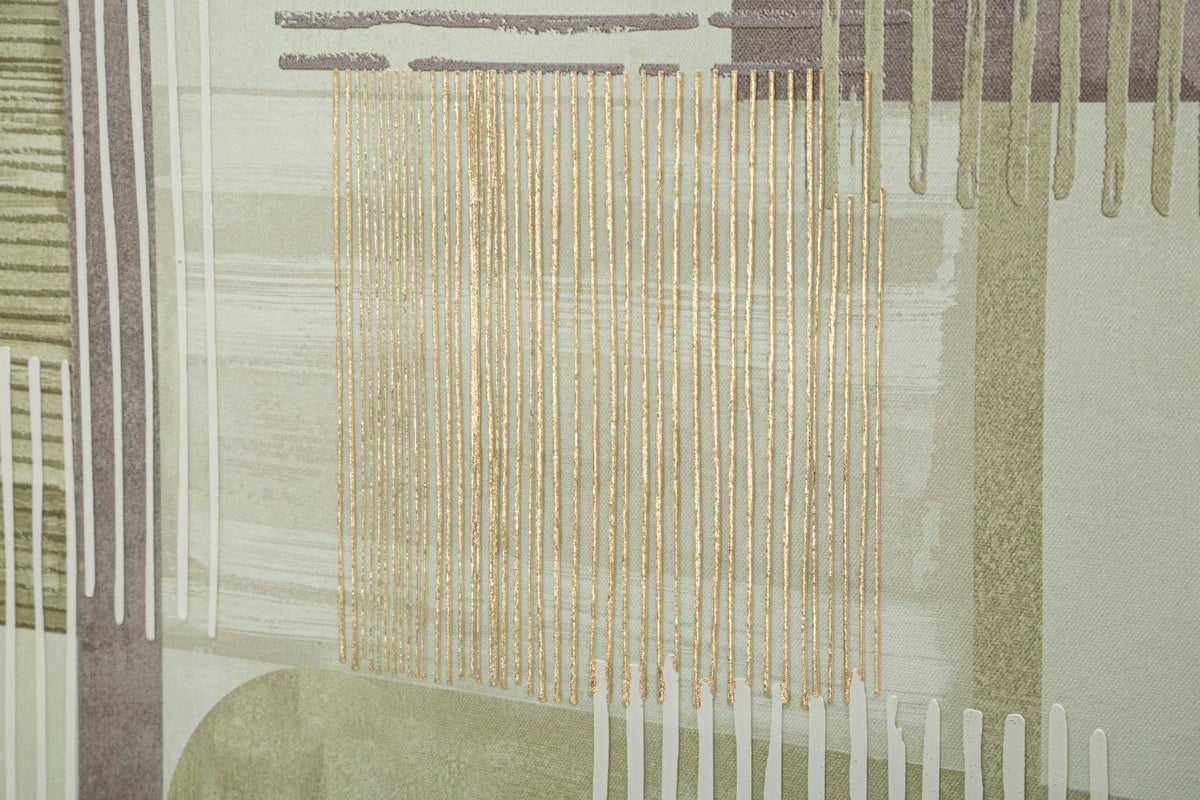 Stampa dipinta su tela lignes c/cornice -a- cm 60x3x60
