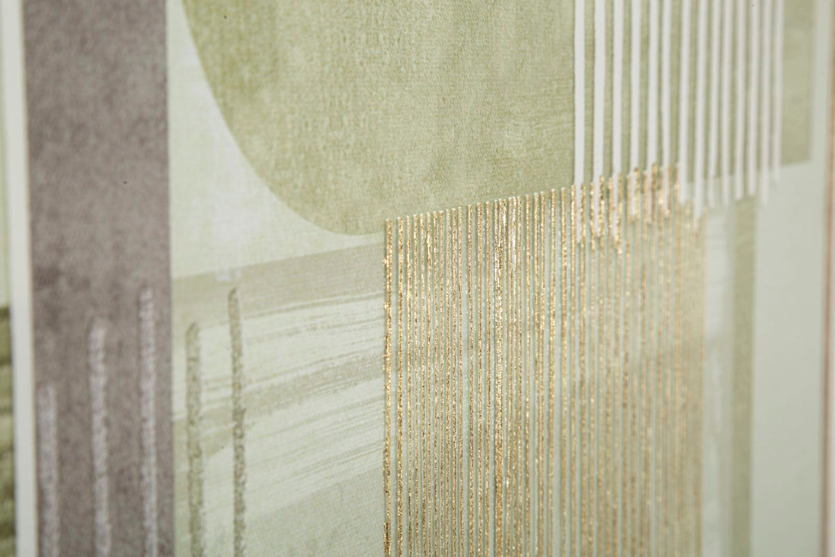 Stampa dipinta su tela lignes c/cornice -a- cm 60x3x60