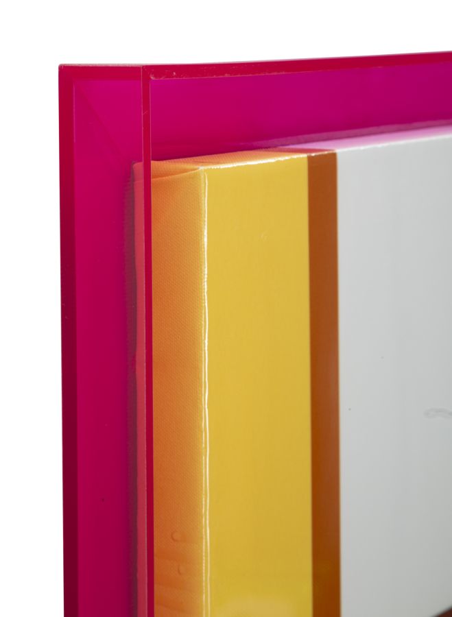 Stampa su tela laccatto acrylic c/cornice -b- cm 60x3,3x80