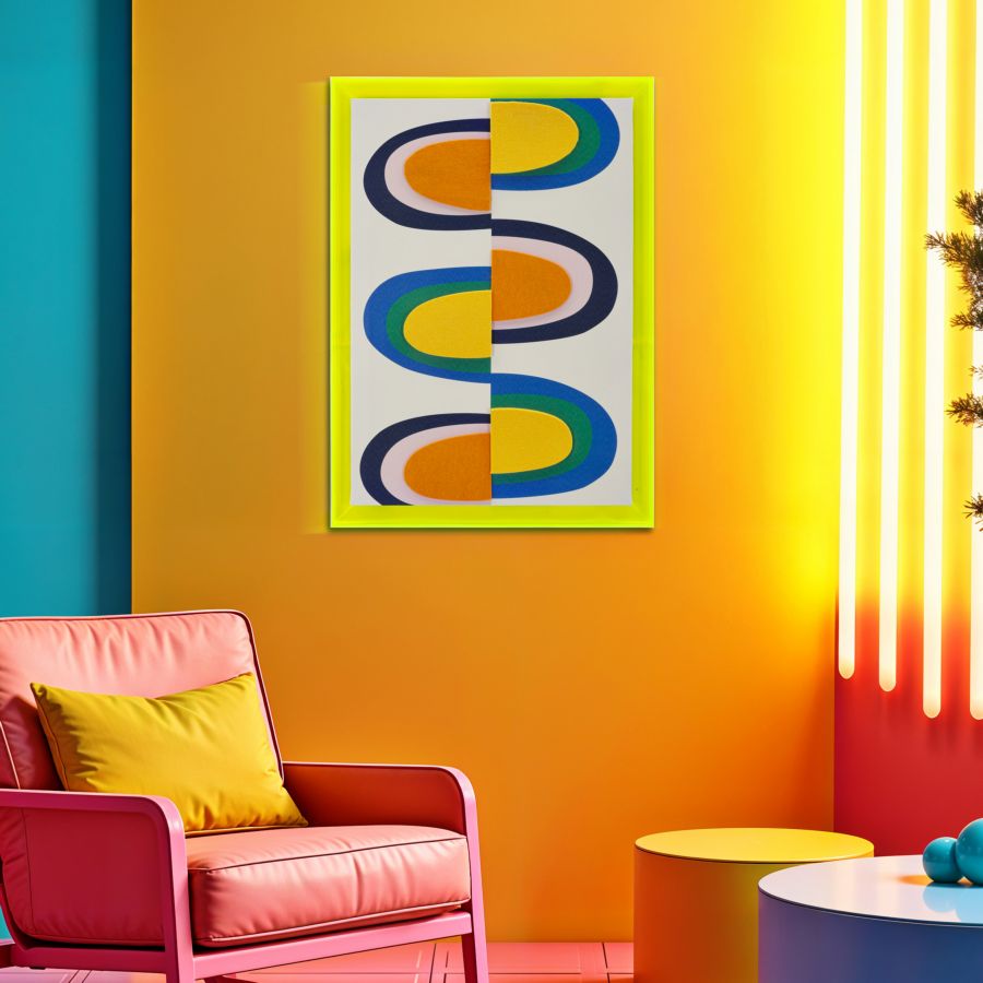 Stampa su tela pop art c/cornice -a- cm 50x3,3x70