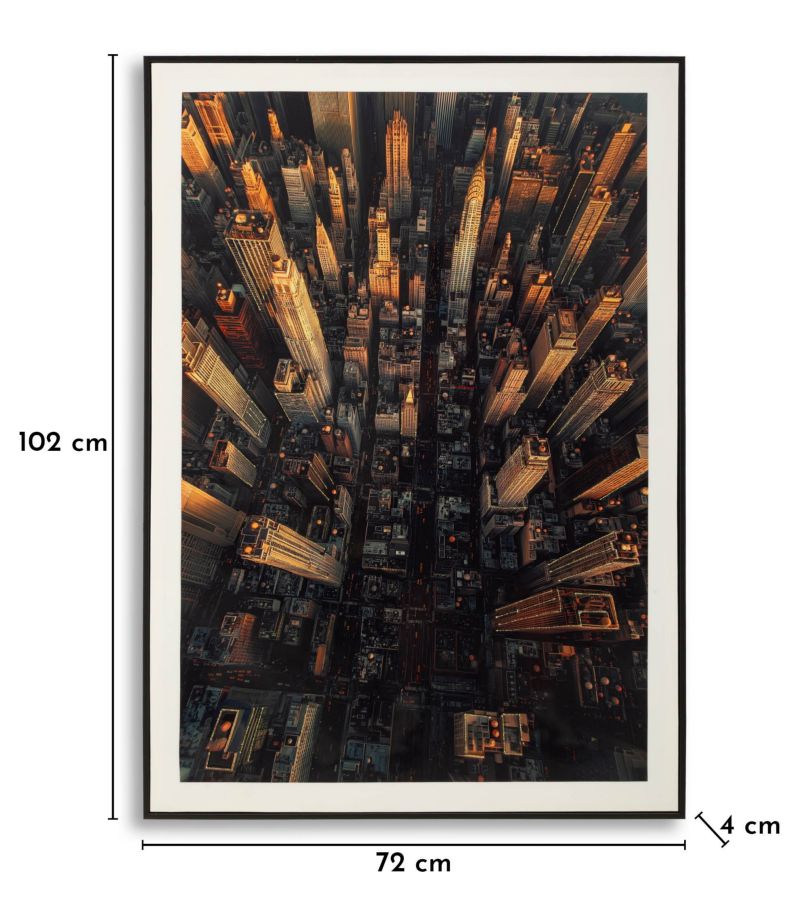 Mauro Ferretti Stampa su Tela Laccata New York con Cornice -a- 72 x 4 x 102 cm