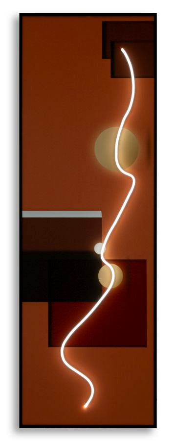 Stampa c/LED su tela abstract cm 150x3,5x50