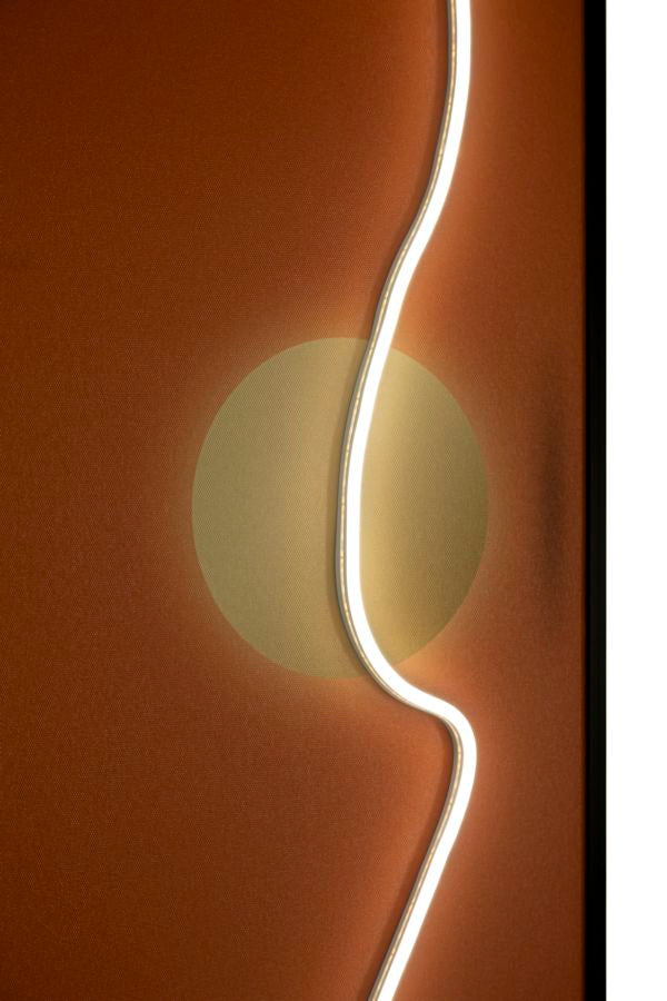 Stampa c/LED su tela abstract cm 150x3,5x50