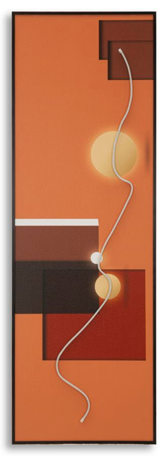 Stampa c/LED su tela abstract cm 150x3,5x50