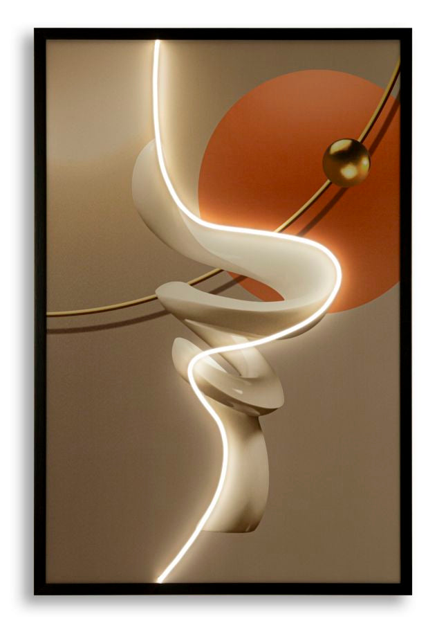 Mauro Ferretti Stampa con LED su Tela Abstract -b- 80 x 4 x 120 cm