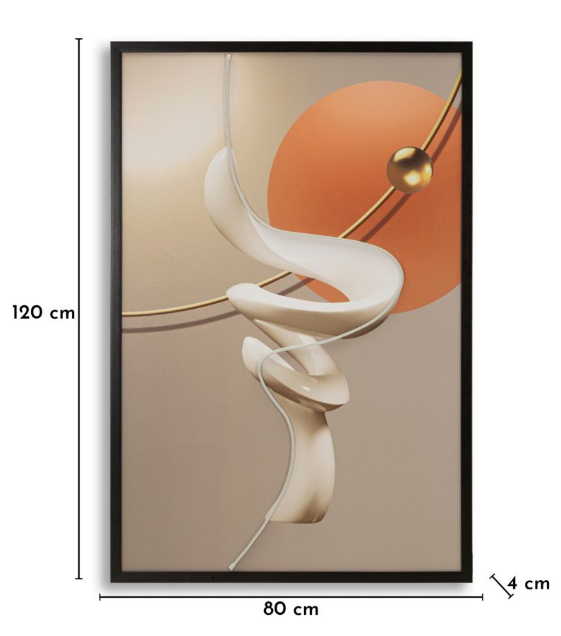 Mauro Ferretti Stampa con LED su Tela Abstract -b- 80 x 4 x 120 cm