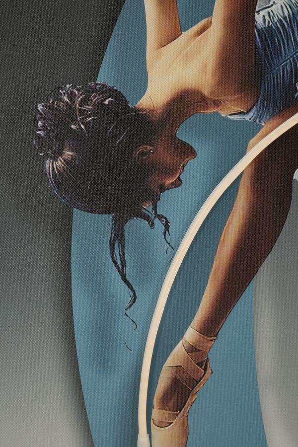 Stampa c/LED su tela dancer cm 60x3,5x90 (applicazione 3d acrilico)