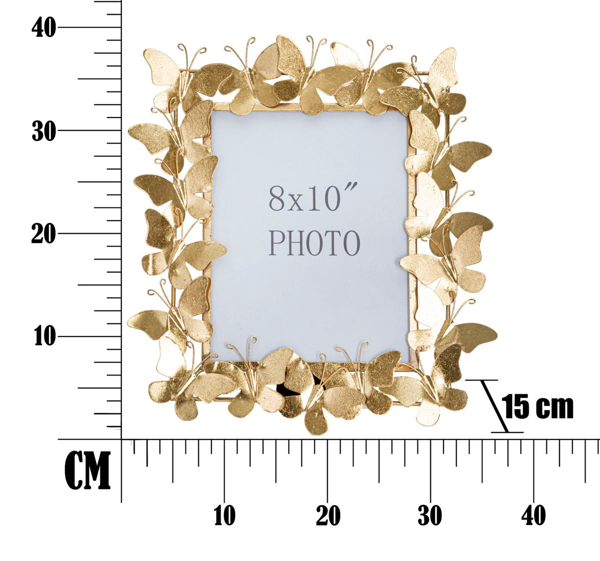 Mauro Ferretti Cornice Butterfly Glam 35 x 15 x 38 cm (misura Interna 20 x 25)