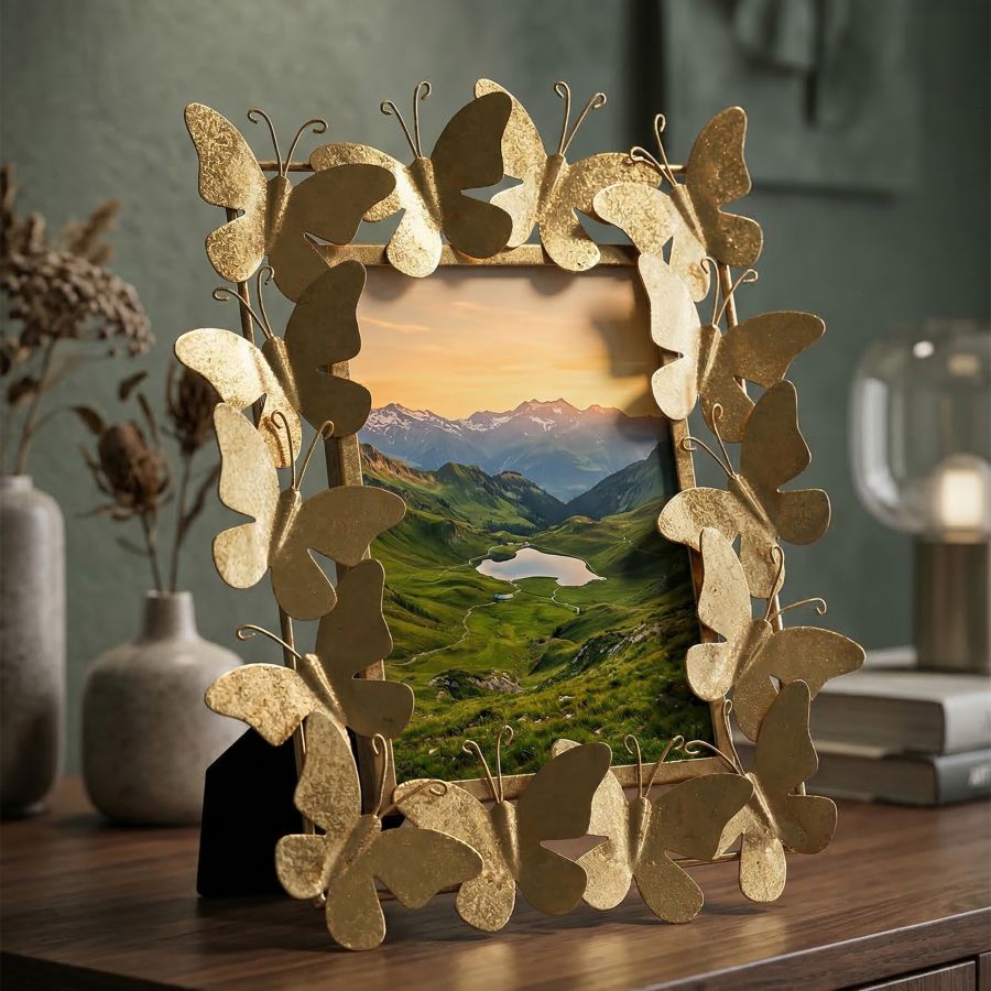 Mauro Ferretti Cornice Butterfly Glam 28 x 11,5 x 30,5 cm (misura Interna 15 x 20)