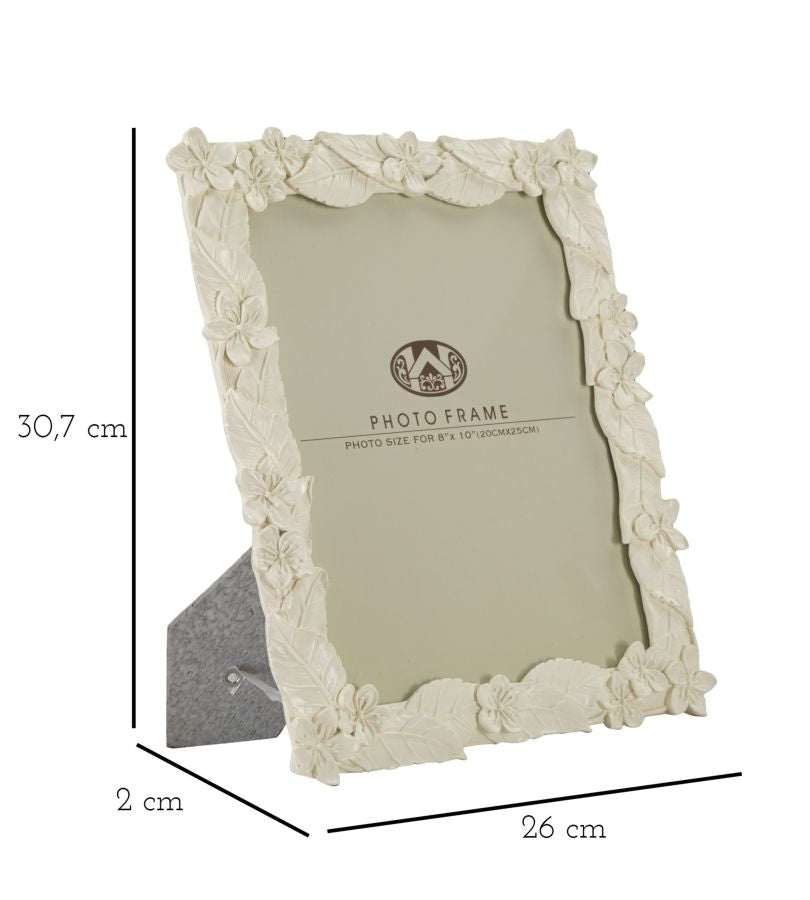 Mauro Ferretti Cornice Leaf Cream 26 x 2 x 30,7 cm (misura Interna 20 x 25)