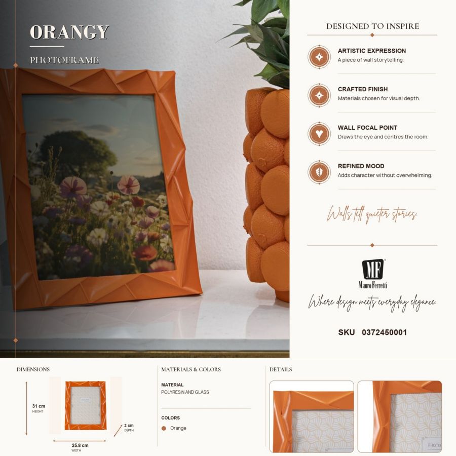 Cornice orangy cm 25,8x2x31 (misura interna cm 20x25) min 2
