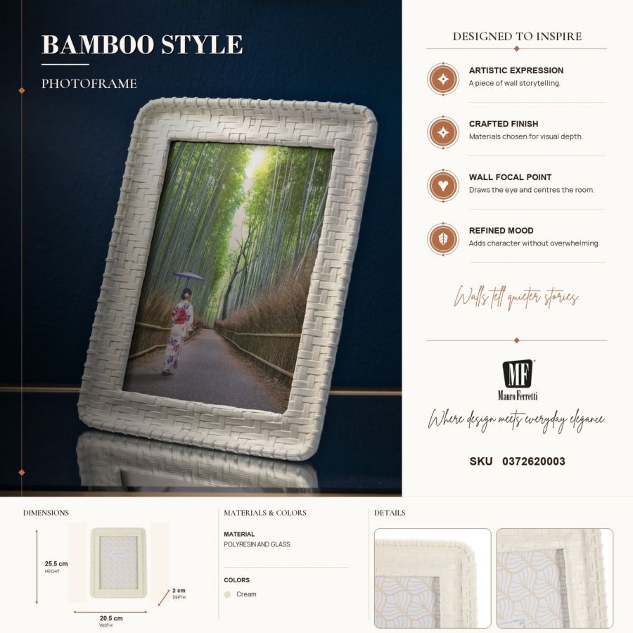 Cornice bamboo style cm 20,5x2x25,5 (misura interna cm 15x20) min 2