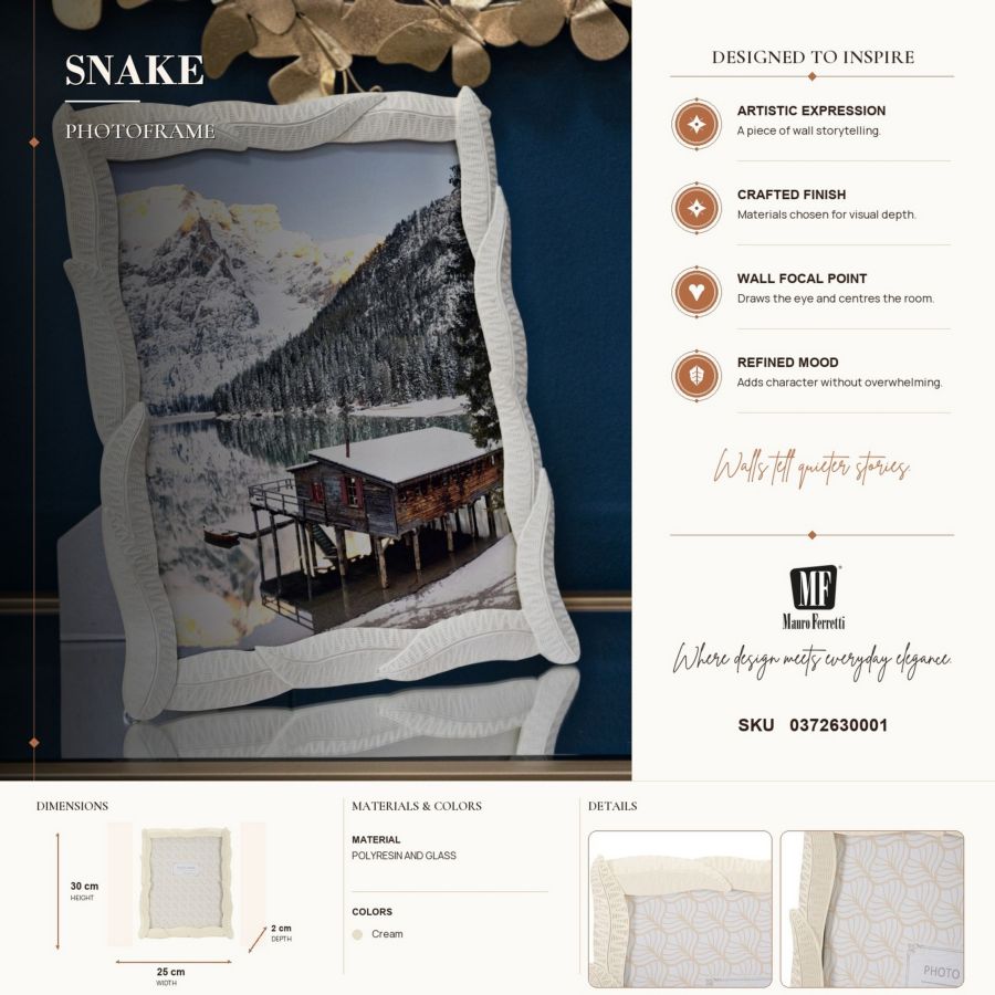 Cornice snake cm 25x2x30 (misura interna cm 20x25) min 2