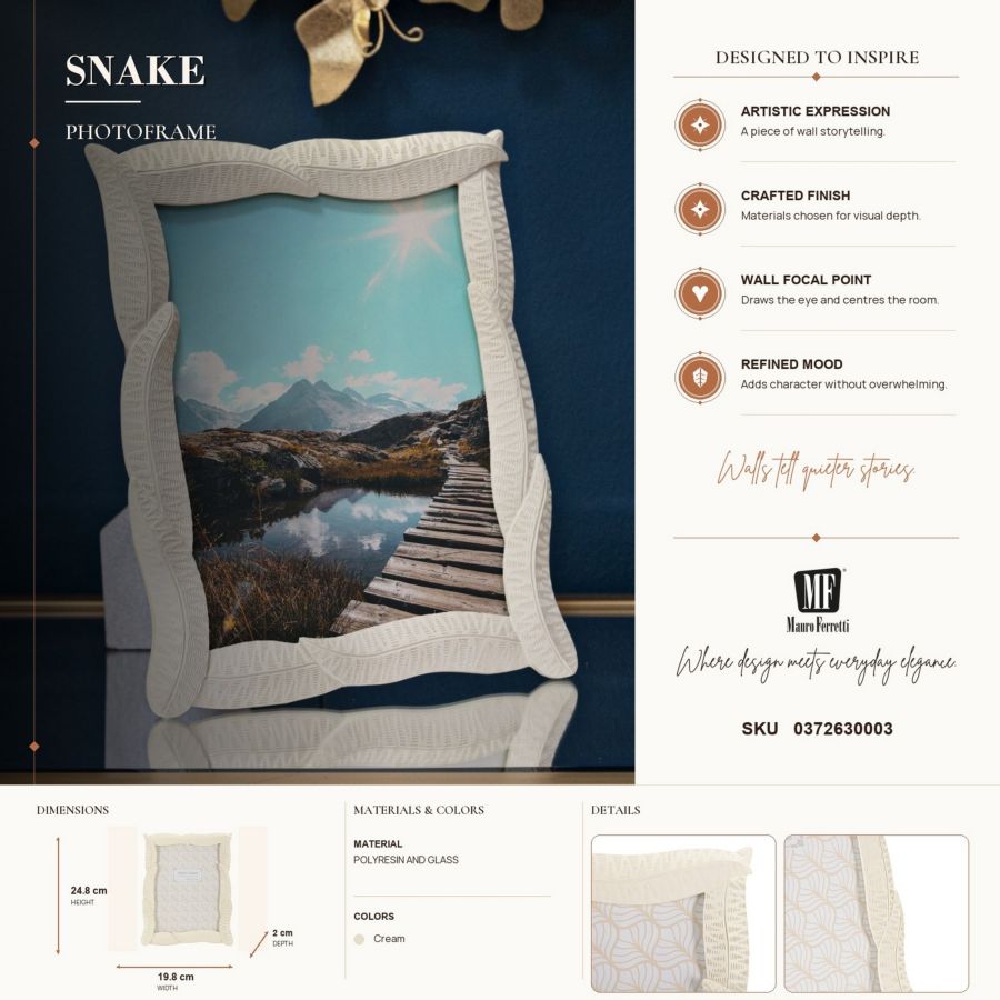 Cornice snake cm 19,8x2x24,8 (misura interna cm 15x20) min 2