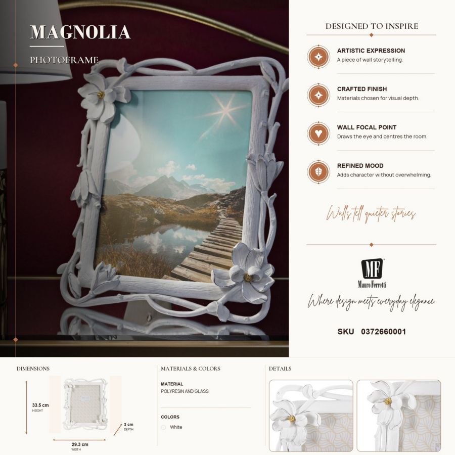 Cornice magnolia cm 29,3x3x33,5 (misura interna cm 20x25) min 2