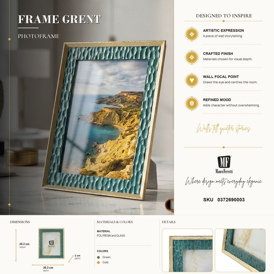 Cornice grent cm 20,3x2x25,3 (misura interna cm 15x20) min 2