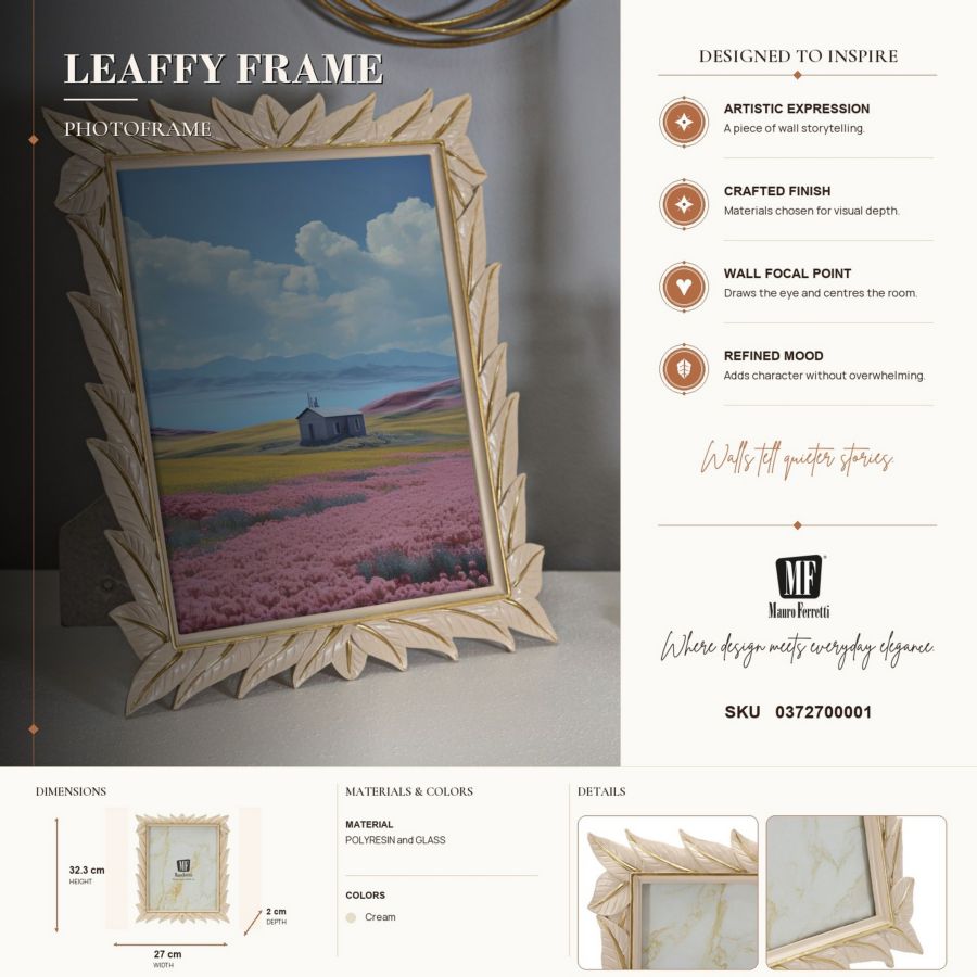Cornice leaffy cm 27x2x32,3 (misura interna cm 20x25) min 2