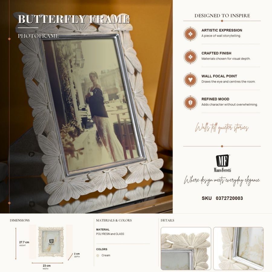 Cornice butterfly cm 23x2x27,7(misura interna cm 15x20) min 2