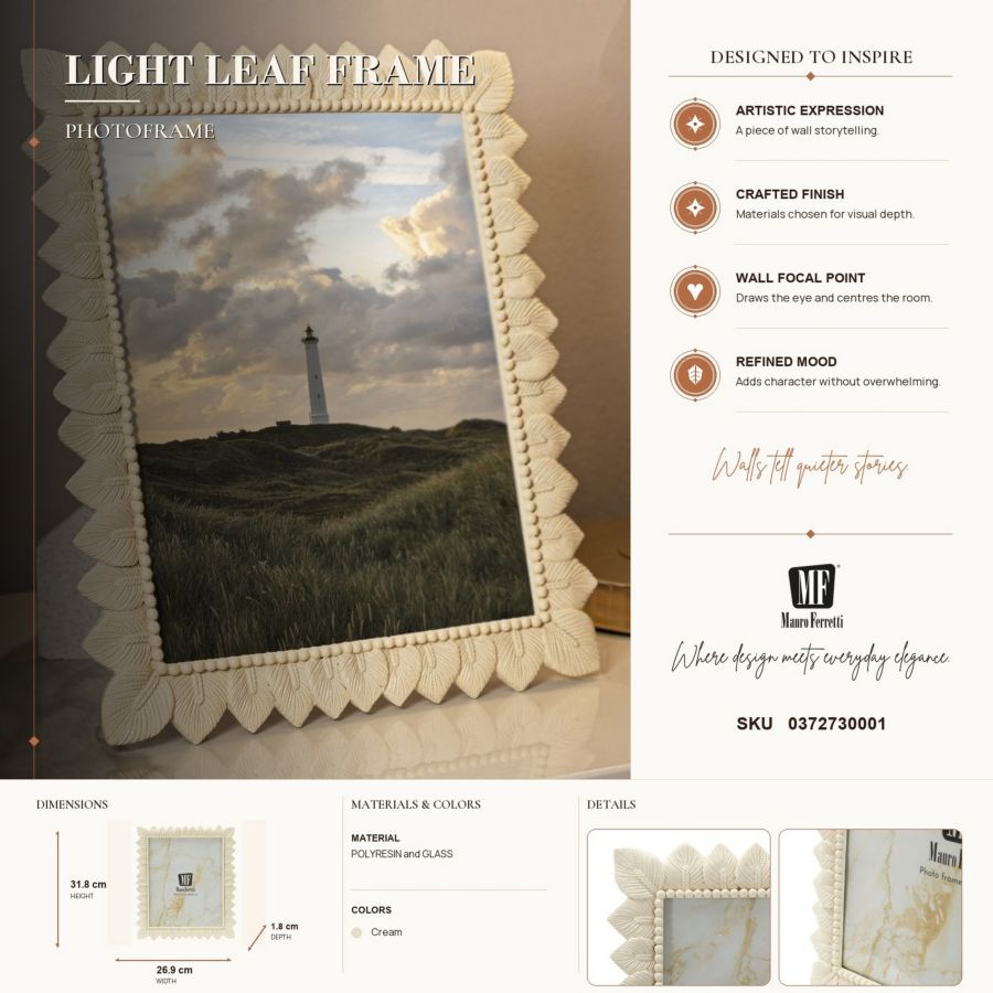 Cornice light leaf cm 26,9x1,8x31,8 (misura interna cm 20x25) min 2