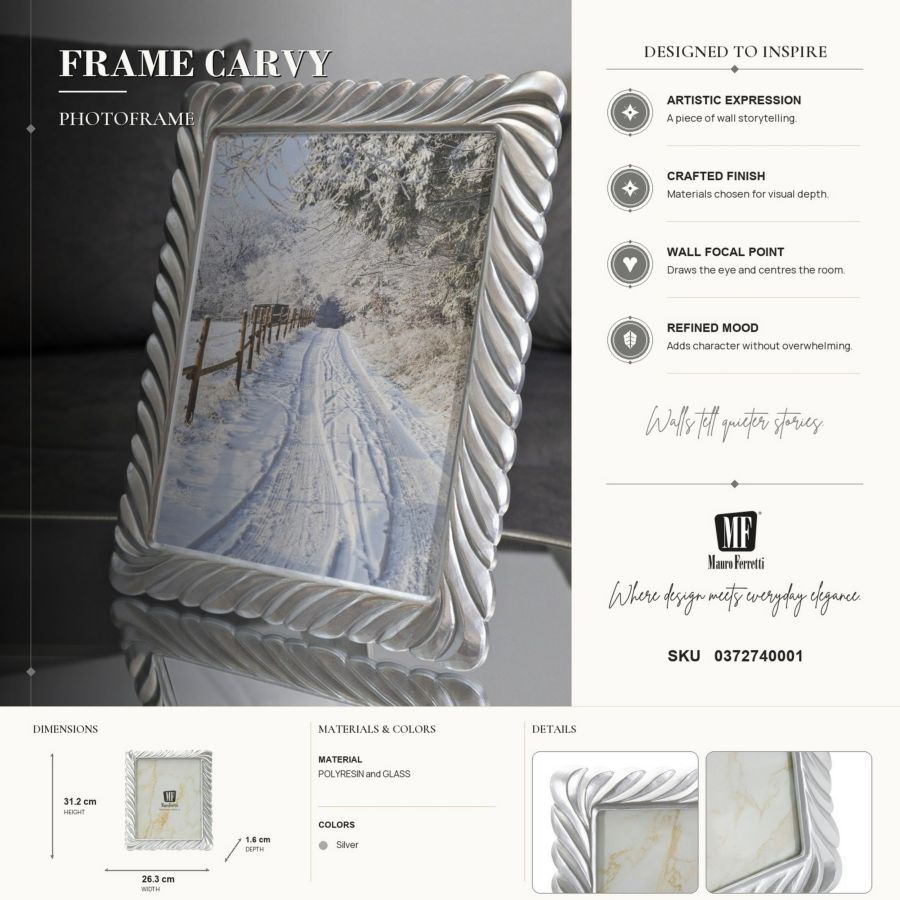Cornice carvy cm 26,3x1,6x31,2 (misura interna cm 20x25) min 2
