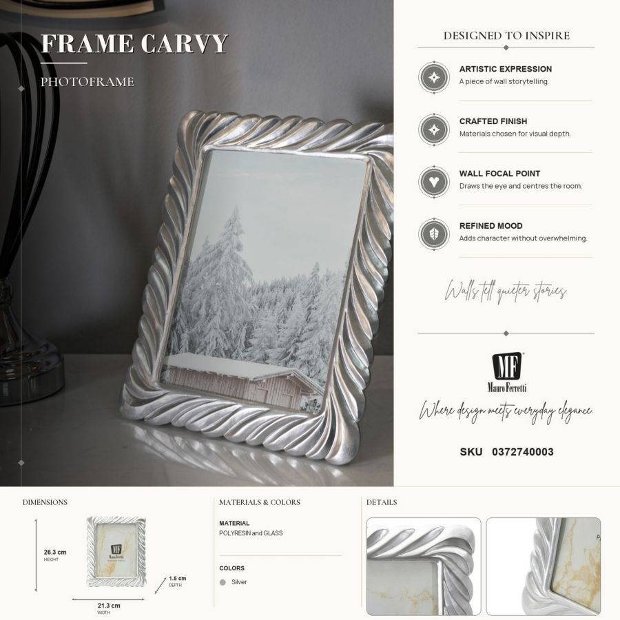 Cornice carvy cm 21,3x1,5x26,3 (misura interna cm 15x20) min 2