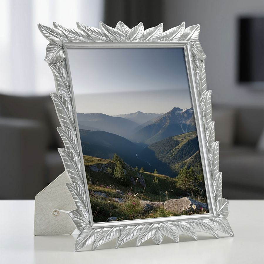 Cornice leavy silver cm 27x2x32,3 (misura interna cm 20x25) min 2