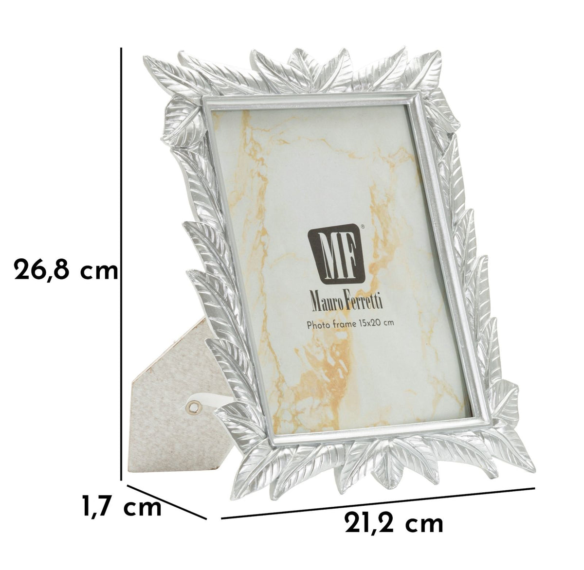 Cornice leavy silver cm 21,2x1,7x26,8 (misura interna cm 15x20) min 2
