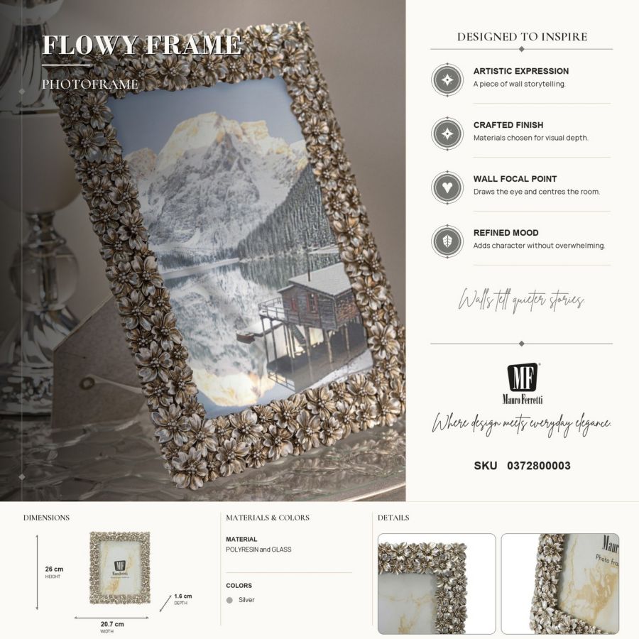 Cornice flowy cm 20,7x1,6x26 (misura interna cm 15x20) min 2