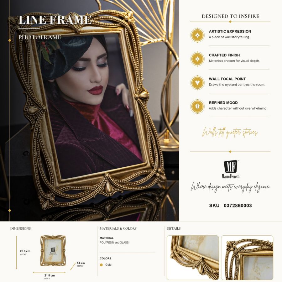 Cornice line cm 21,8x1,6x26,8 (misura interna cm 15x20) min 2