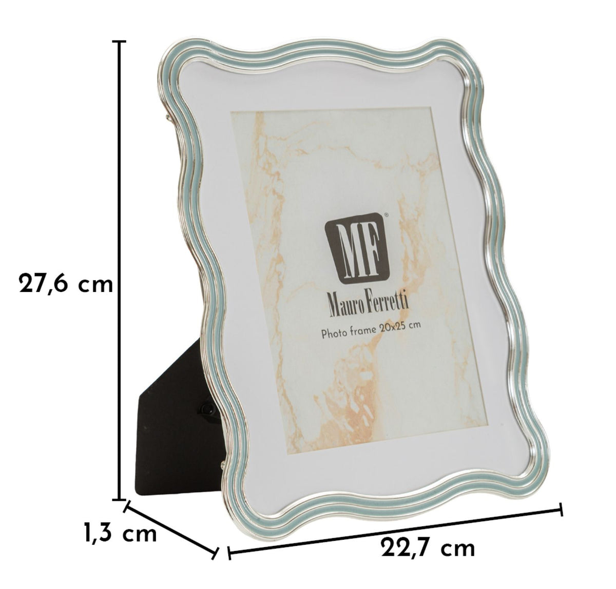 Cornice elizabeth celeste cm 22,7x1,3x27,6 (misura interna cm 20x25) min 2