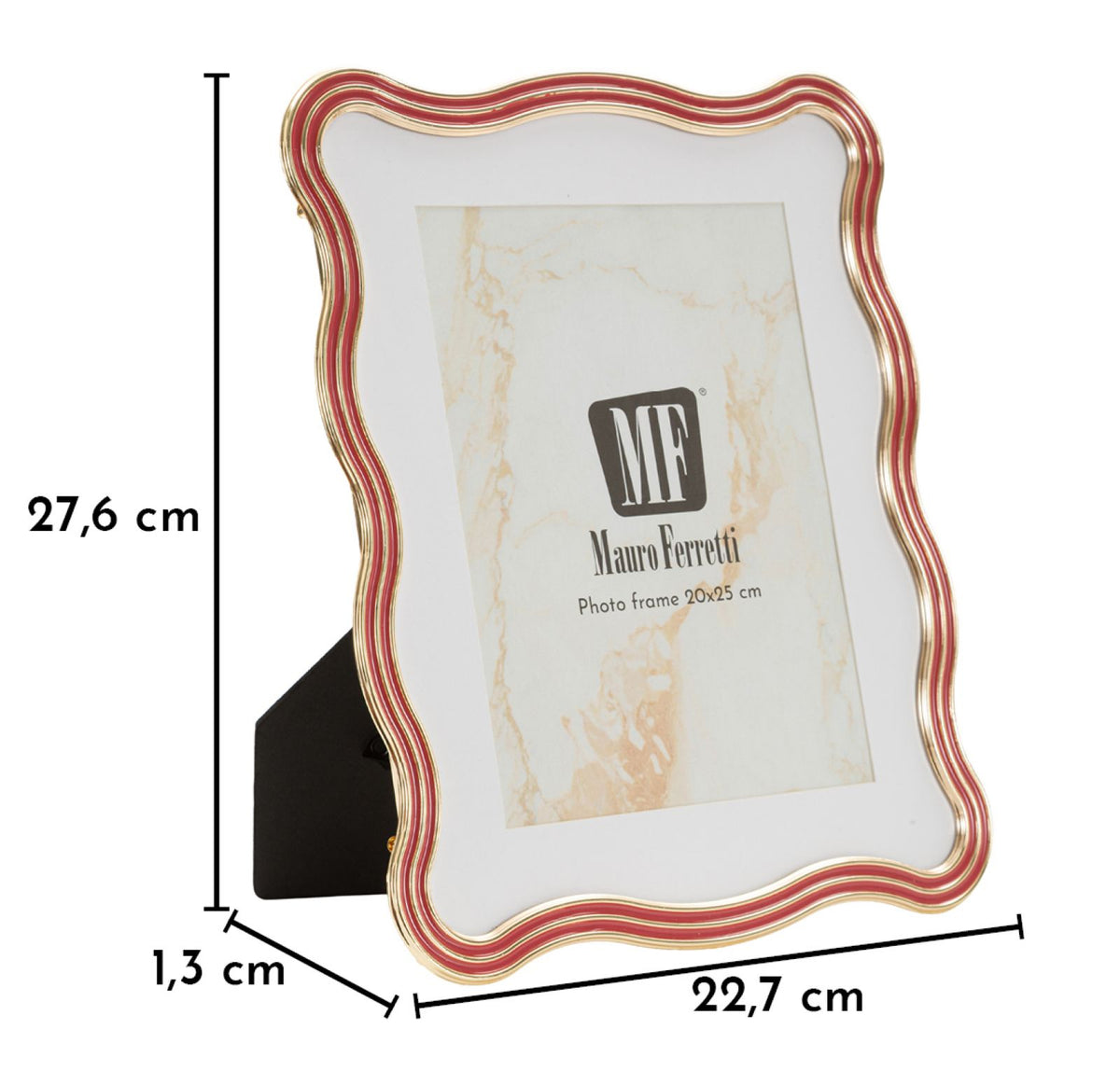 Cornice elizabeth rossa cm 22,7x1,3x27,6 (misura interna cm 20x25) min 2