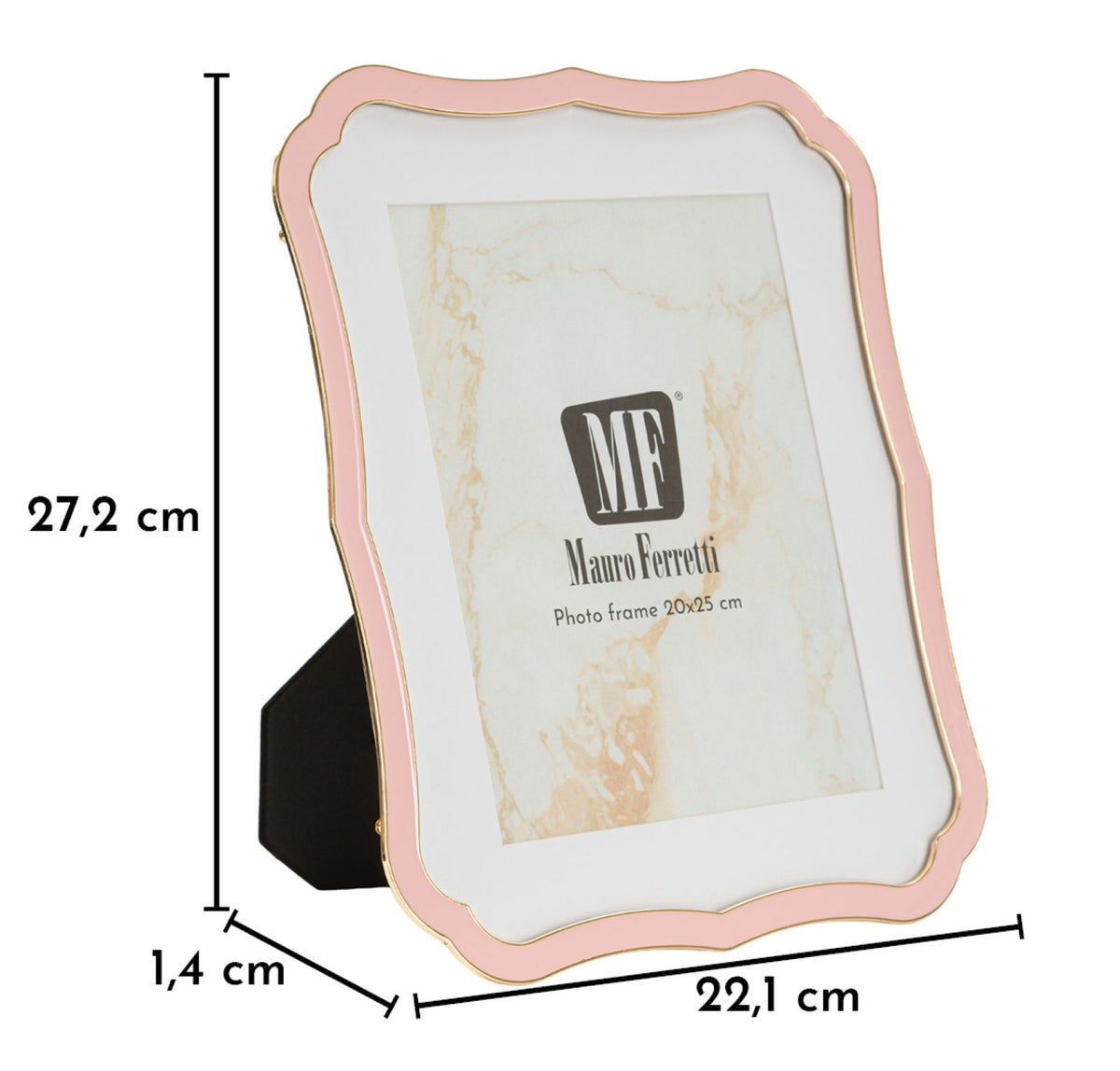 Cornice margot rosa cm 22,1x1,4x27,2 (misura interna cm 20x25) min 2