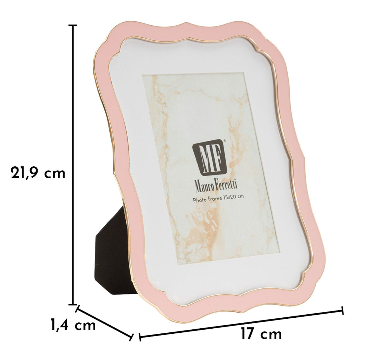 Cornice margot rosa cm 17x1,4x21,9 (misura interna cm 15x20) min 2